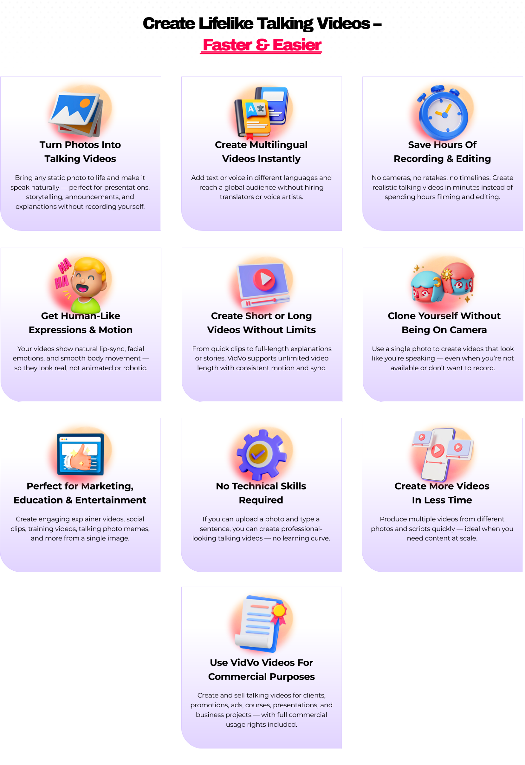 Create lifelike talking videos digitumo
